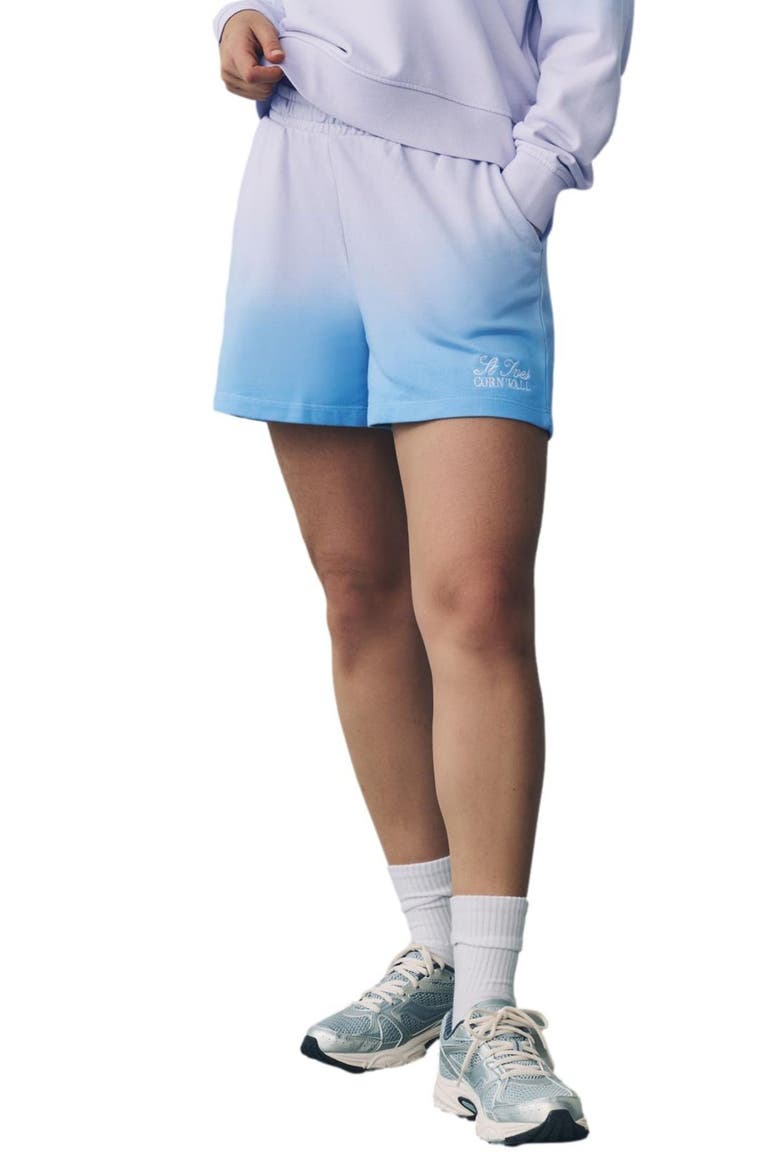 Ombré Sweat Shorts, Main, color, BLUE