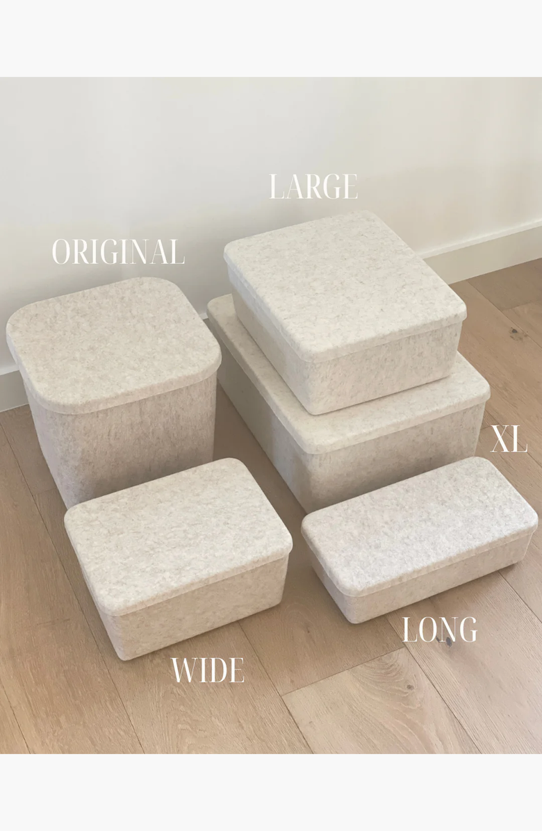 SortJoy The Sculpted Bin - XL with Lid, Alternate, color, Stone