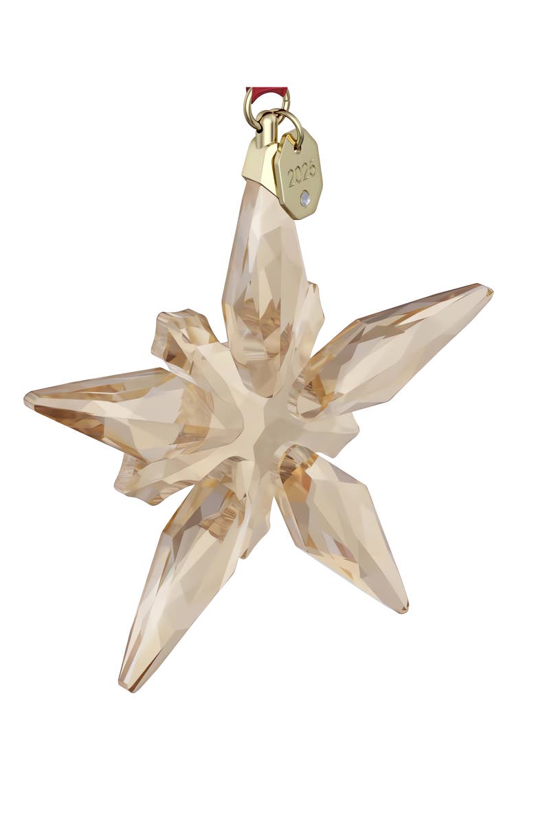 Swarovski 2025 Annual Edition Festive Crystal Snowflake Ornament, Alternate, color, Gold