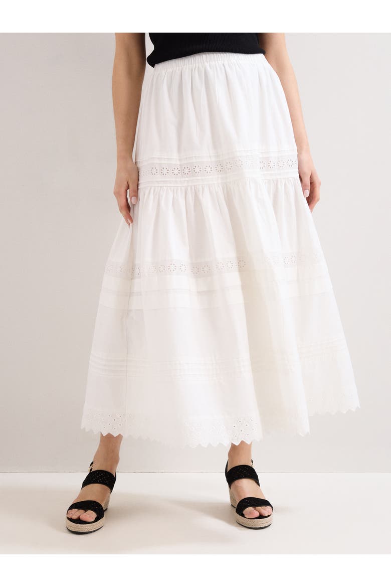 Rosa Tiered Skirt, Main, color, White