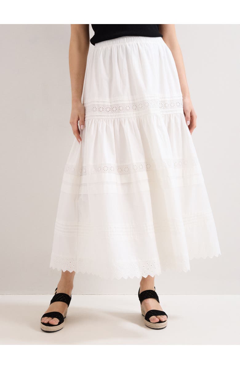 Phase Eight Rosa Tiered Skirt, Main, color, White