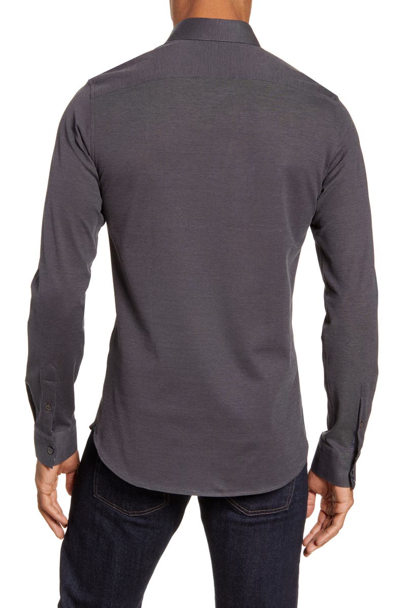 Ted Baker London Broader Slim Fit Button-Up Piqué Shirt, Alternate, color,