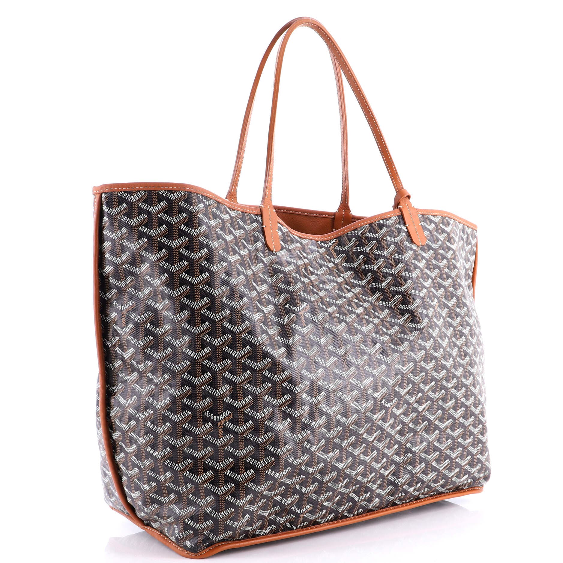 Pre-Owned Goyard Anjou Reversible Tote Coated Canvas GM, Alternate, color, Black