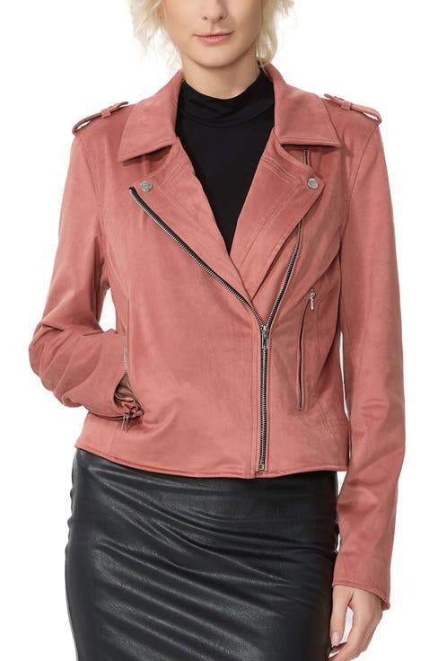 Willa Faux Suede Moto Jacket