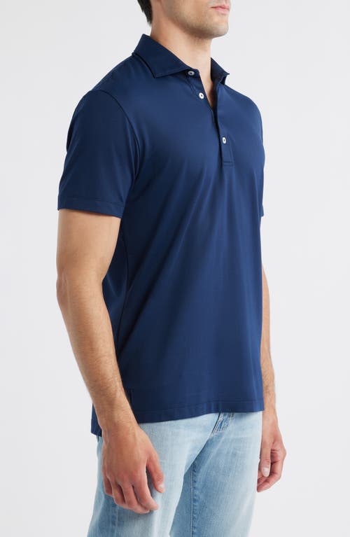 Johnnie-o Idris Top Shelf Heathered Polo In Blue