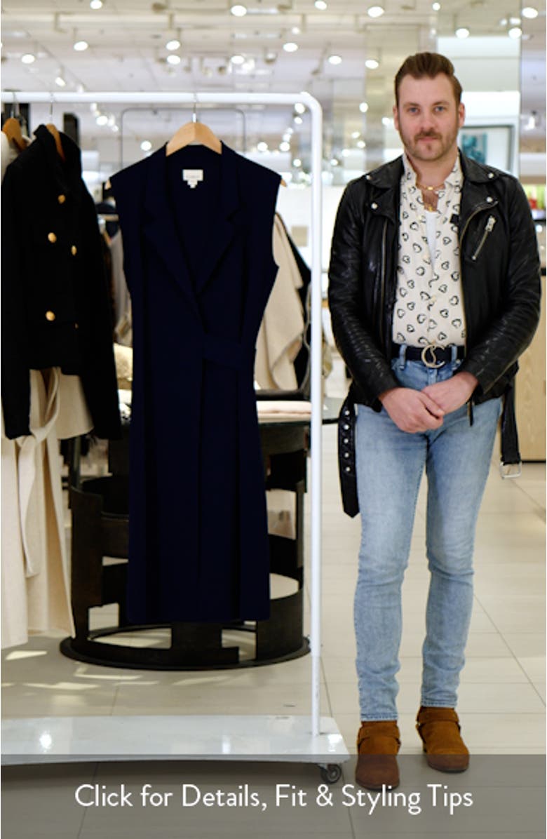 Notch Collar Sleeveless Faux Wrap Dress, sales video thumbnail