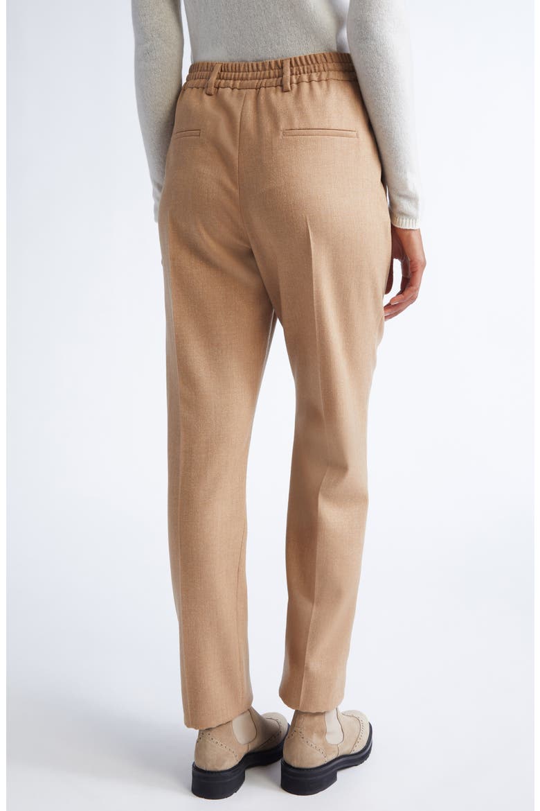 Drawstring Waist Virgin Wool Pants, Alternate, color, 02 SAND