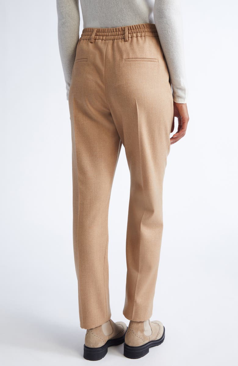 Eleventy Drawstring Waist Virgin Wool Pants, Alternate, color, 02 Sand