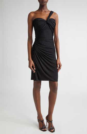 One-Shoulder Twist Front Jersey Minidress