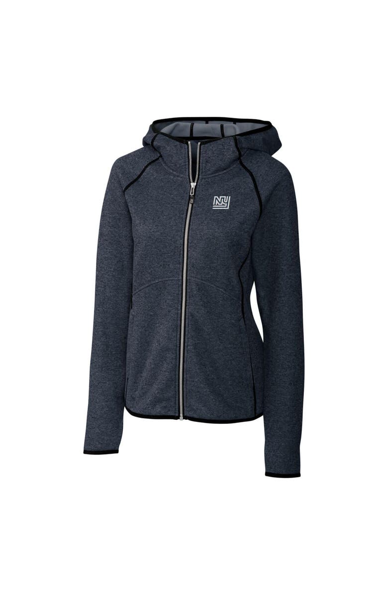 Cutter & Buck Women's Cutter & Buck Heather Navy New York Giants Throwback Logo Mainsail Full-Zip Jacket, Alternate, color, 