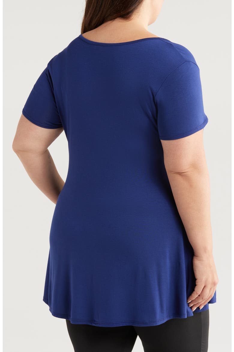 V-Neck Jersey Swing Top, Alternate, color, NAVY