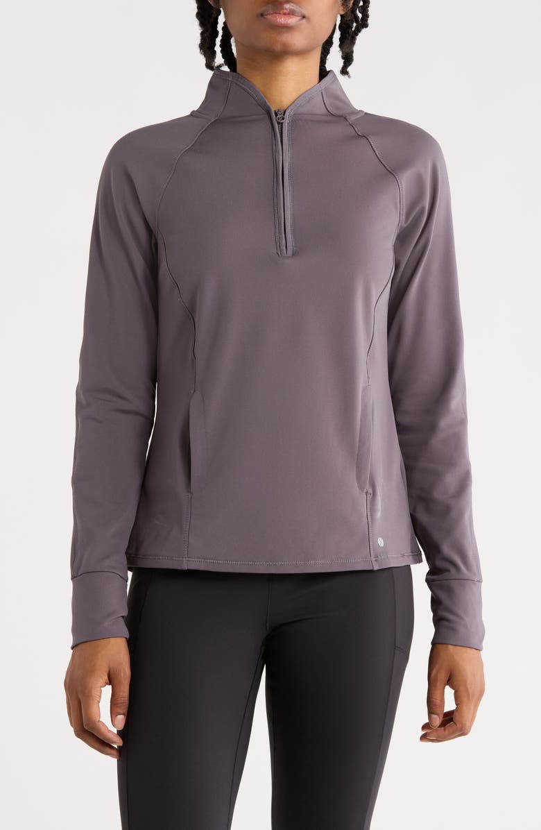 LAYER 8 Northbound Cold Gear Quarter Zip Pullover, Main, color, Boulevard