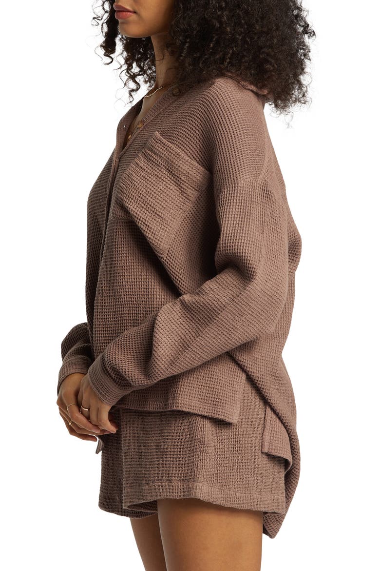 Odyssey Waffle Knit Oversize Shacket, Alternate, color, KONA