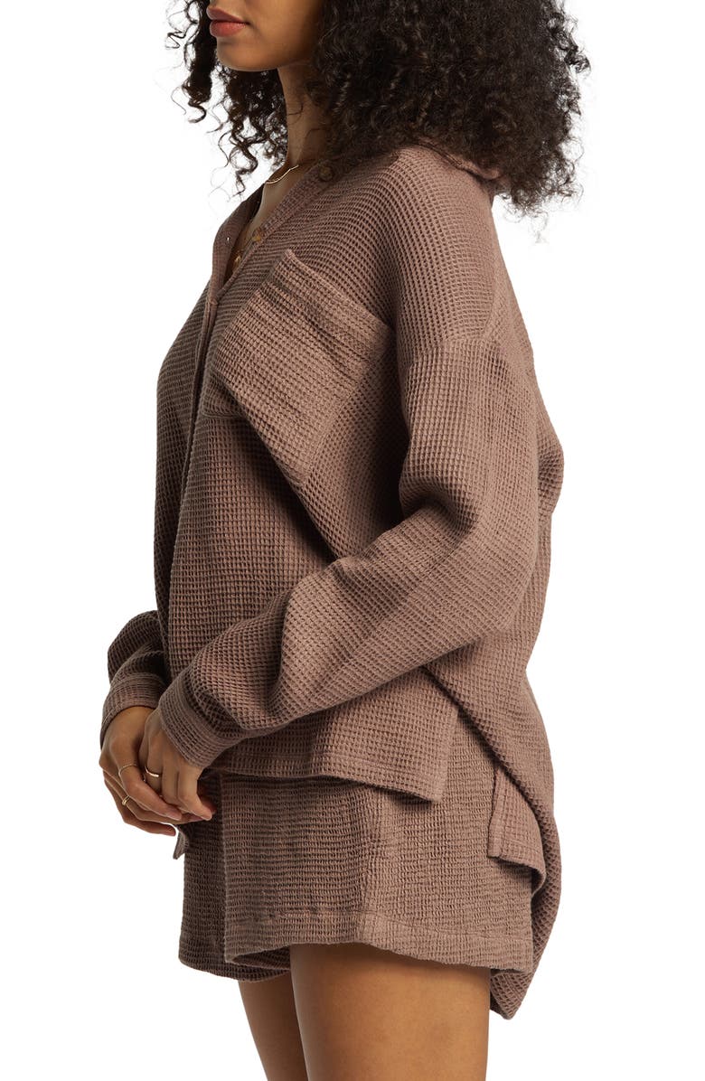 Billabong Odyssey Waffle Knit Oversize Shacket, Alternate, color, 