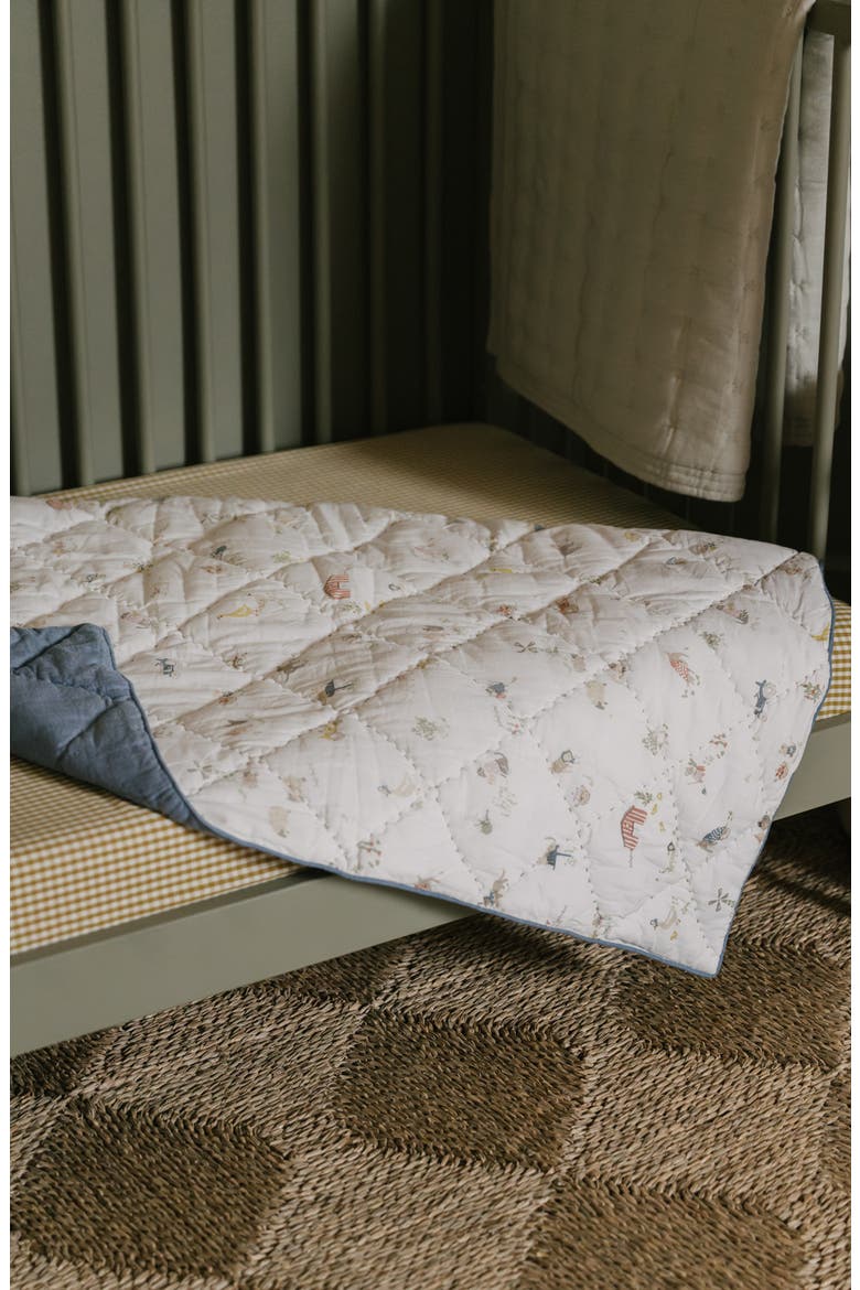On the Farm Reversible Quilted Blanket, Alternate, color, ON THE FARM
