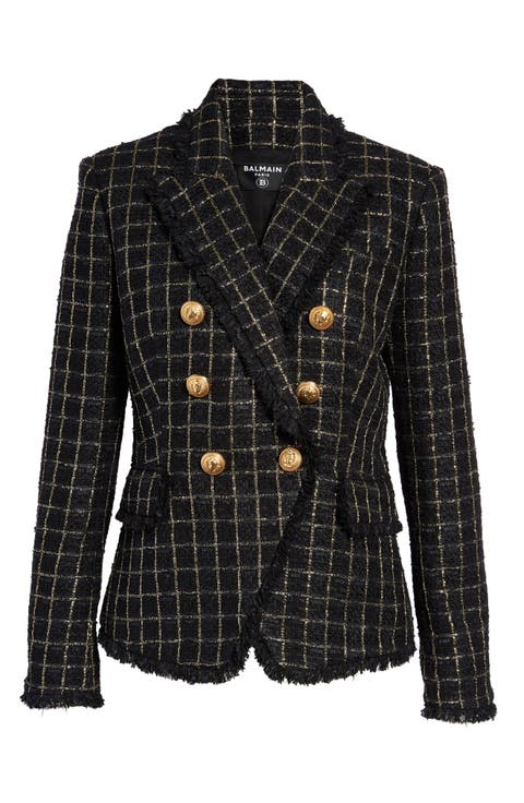 Metallic Check Tweed Jacket