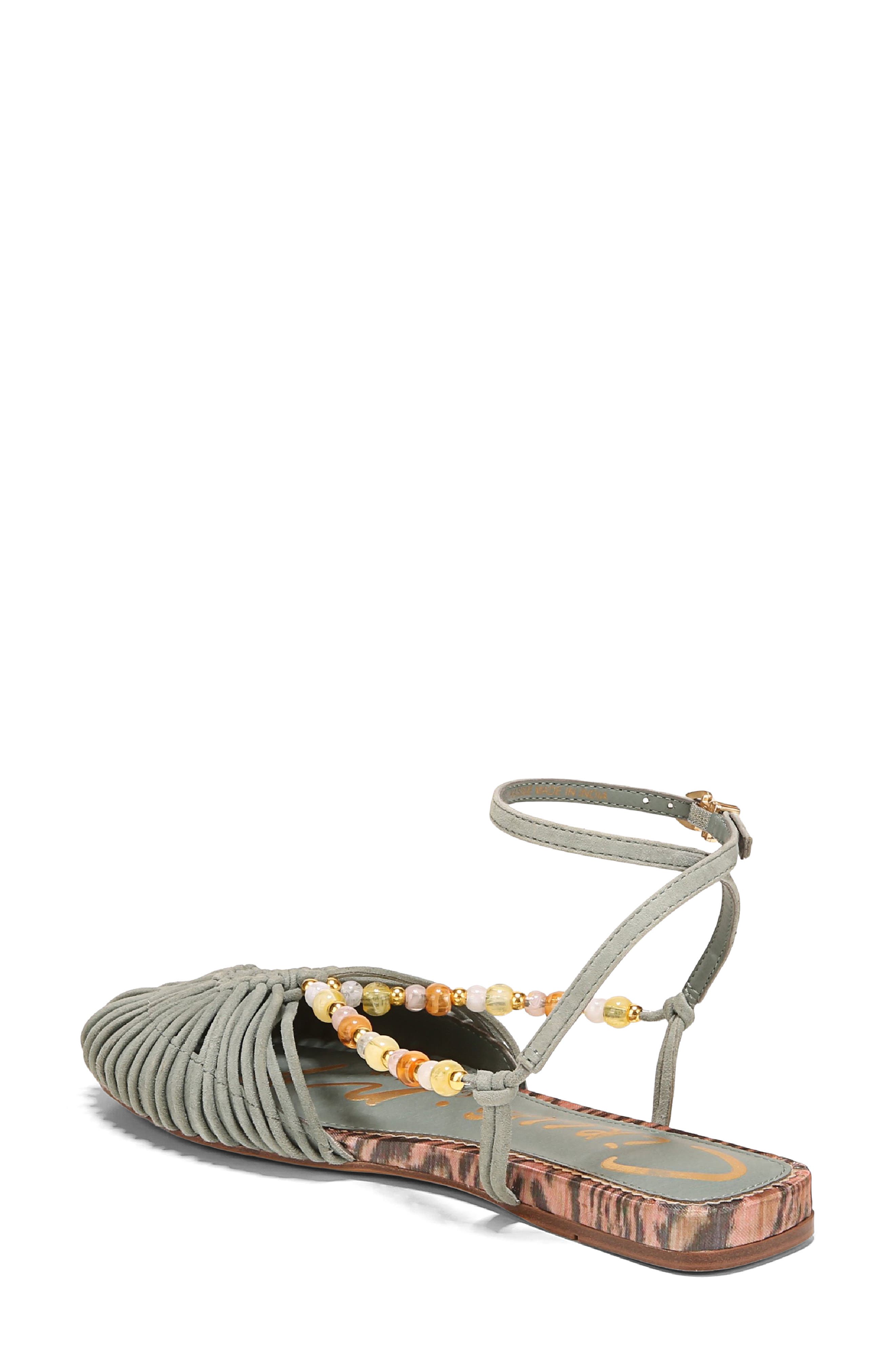 Kassie Ankle Strap Flat, Alternate, color, CYPRESS VINE