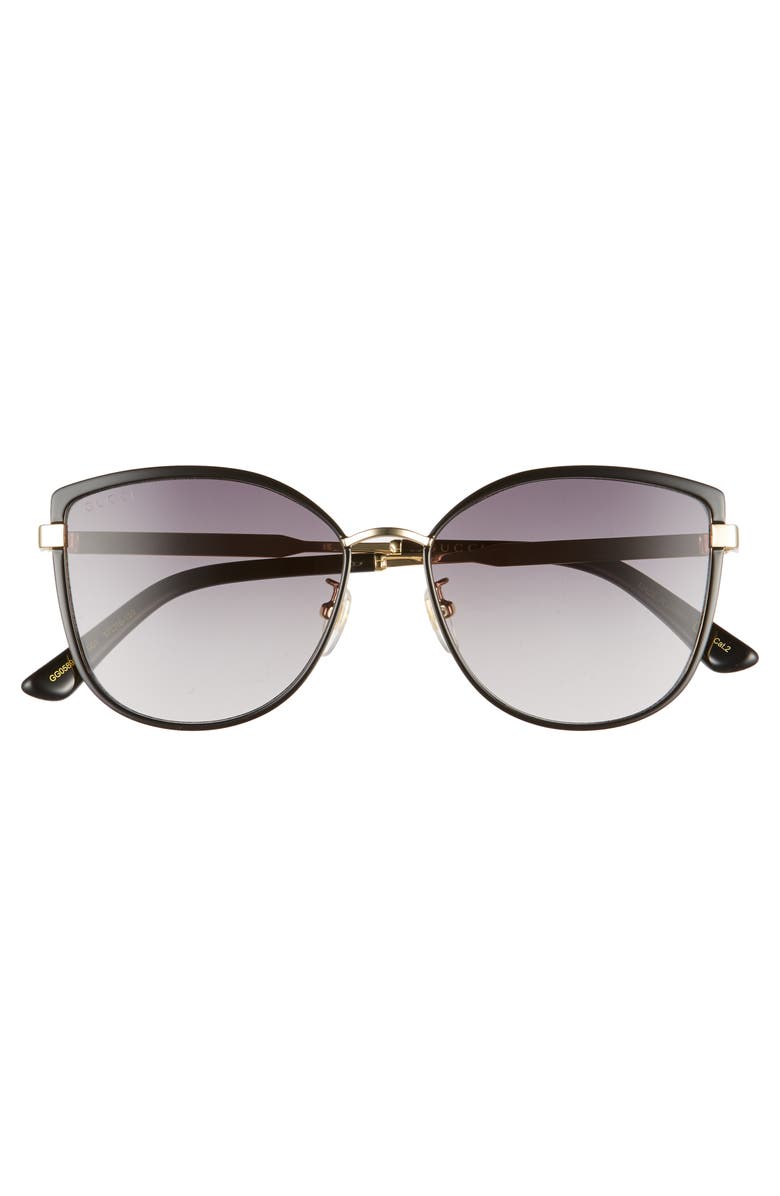 Gucci 57mm Gradient Cat Eye Sunglasses, Alternate, color,