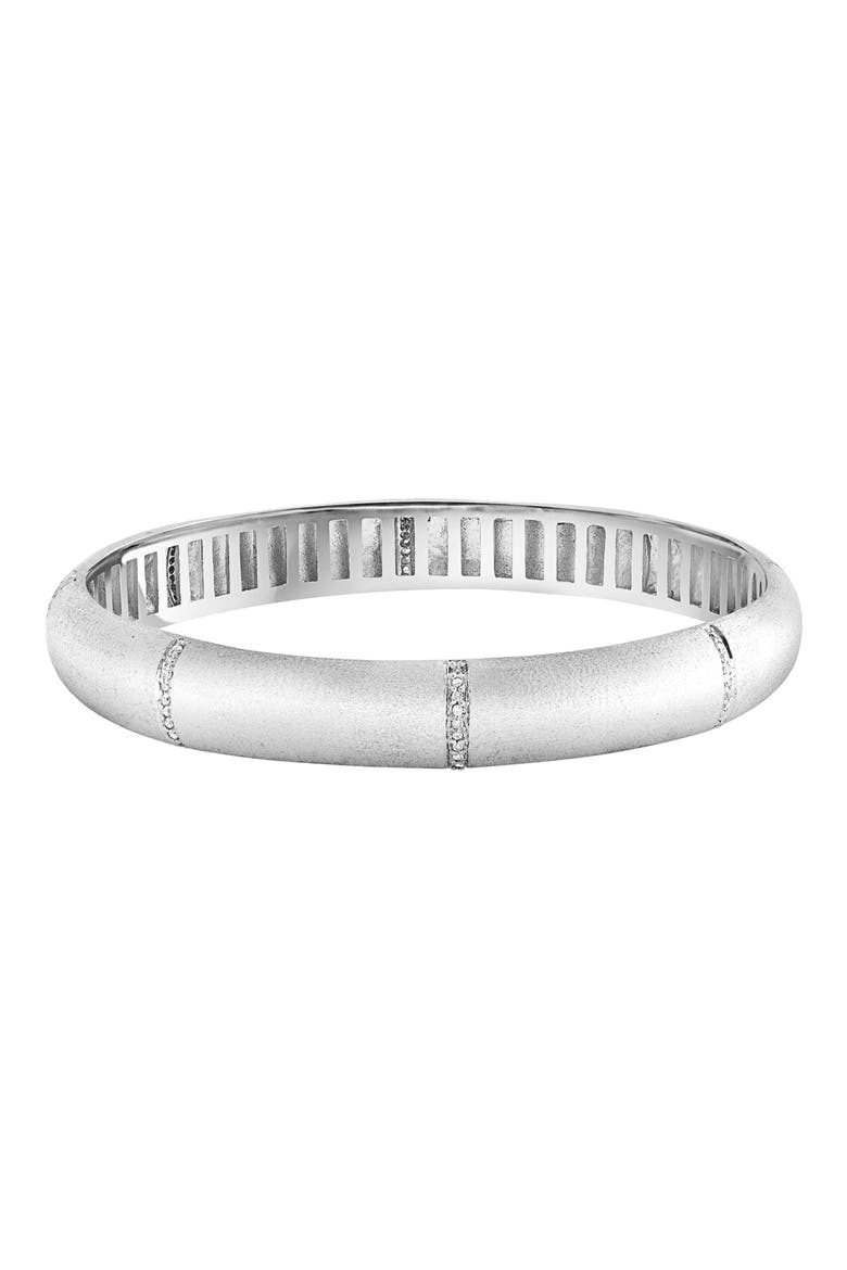 Sterling Silver Diamond Bangle Bracelet - 0.29ct., Main, color, WHITE