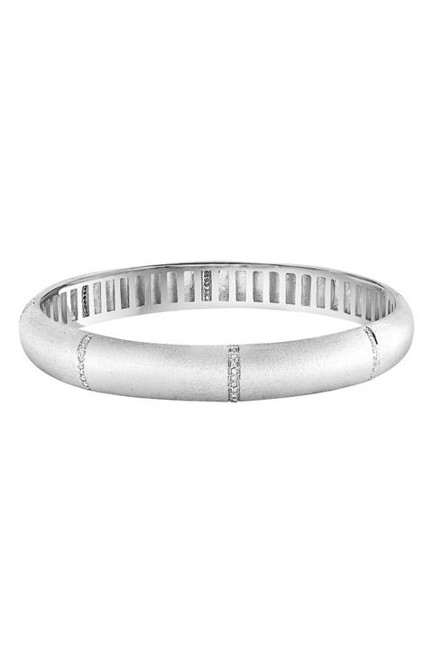 Sterling Silver Diamond Bangle Bracelet - 0.29ct.