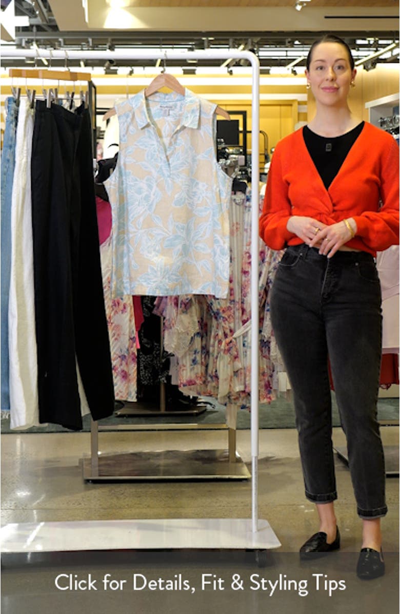 Paradiso Petals Sleeveless Linen Top, sales video thumbnail