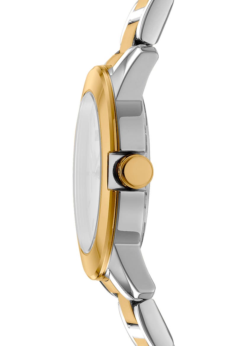 Three Hand Quartz Bracelet Watch, 32mm, Alternate, color, TWO TONE SILVER AND GOLD