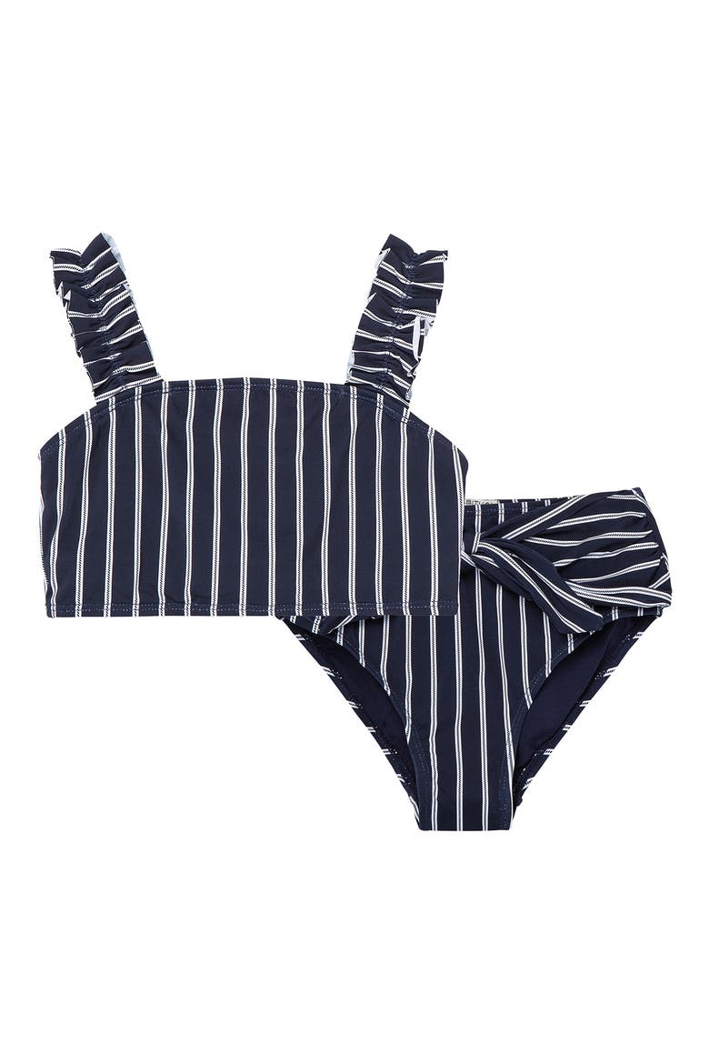 Habital Kids' Stripe Two-Piece Swimsuit, Main, color, NAVY