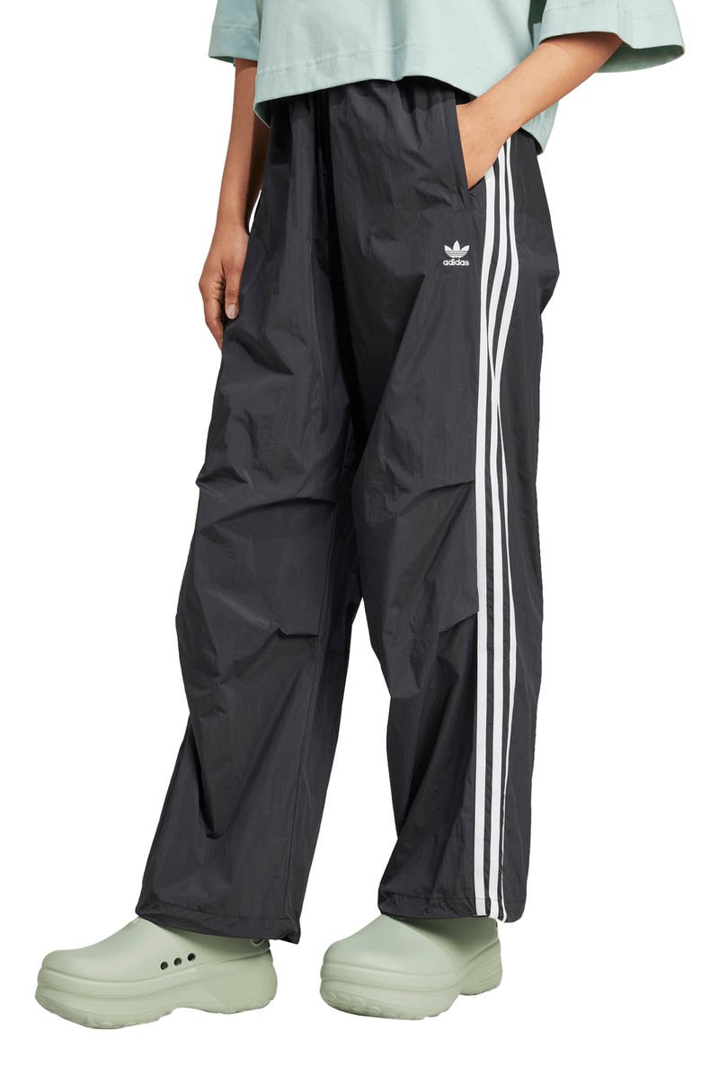 adidas Adicolor Lifestyle 3-Stripes Wide Leg Woven Pants, Main, color, 