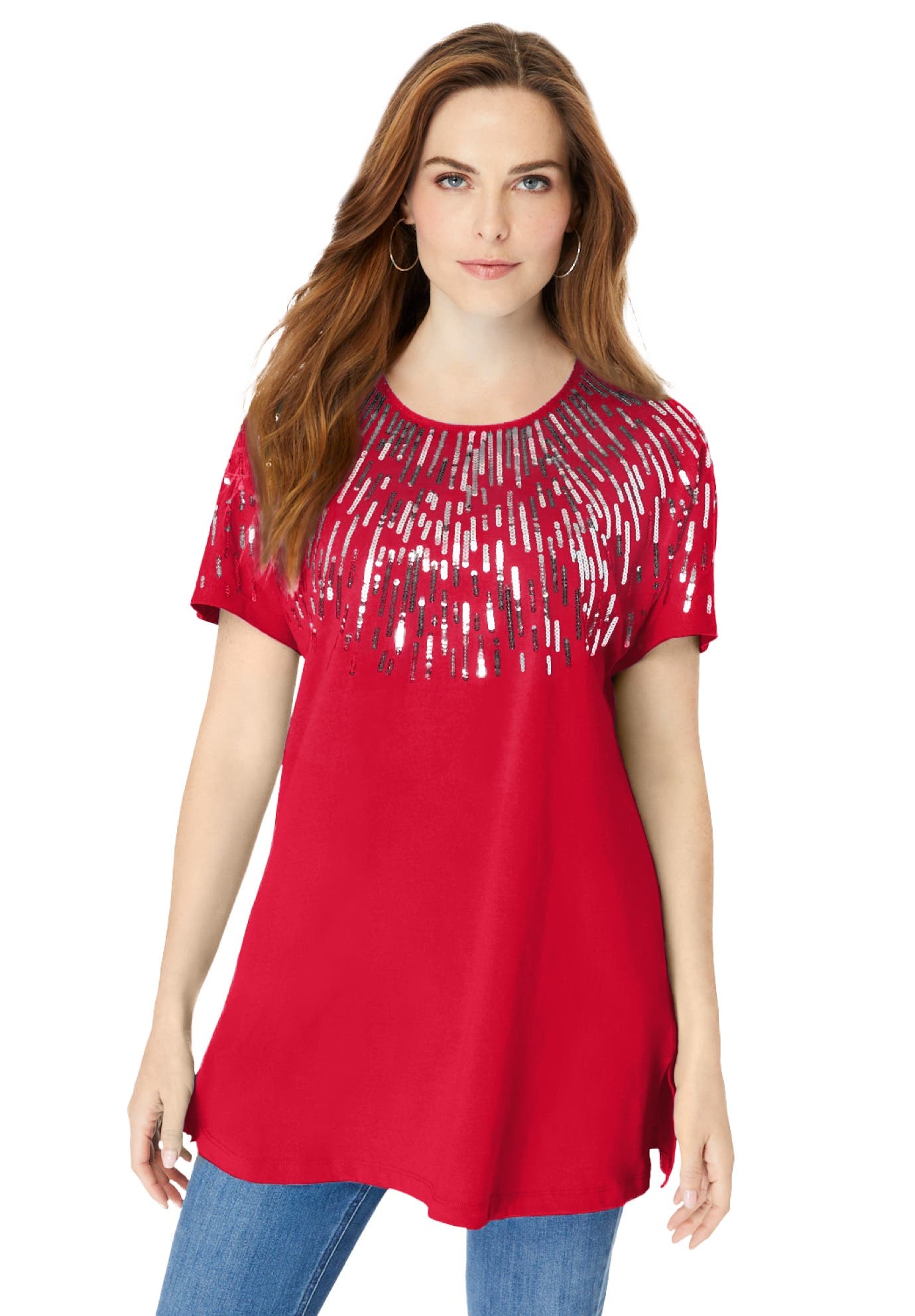 VIVID RED SEQUIN BURST