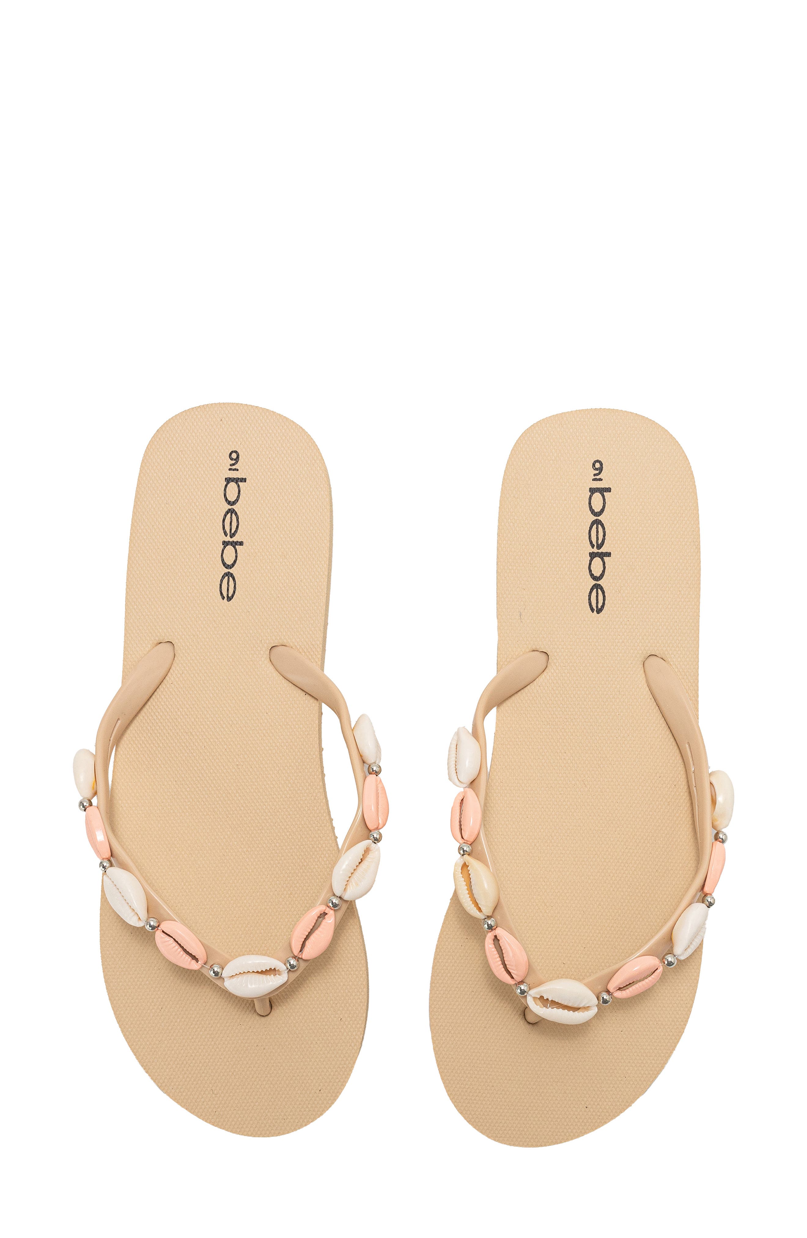 Seashell Flip Flop, Alternate, color, NUDE