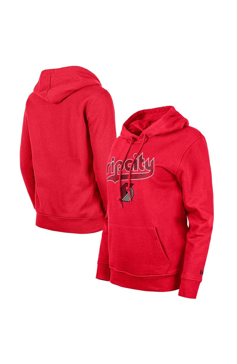 New Era Women's New Era Red Portland Trail Blazers 2023/24 City Edition Pullover Hoodie, Main, color, 