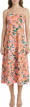 The Good Journey Floral Empire Waist Stretch Cotton Midi Dress