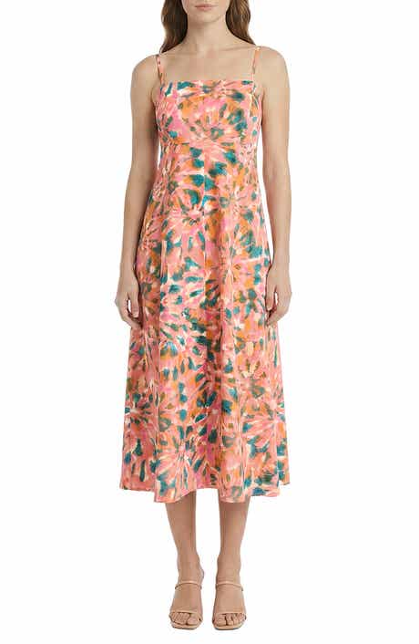 The Good Journey Floral Empire Waist Stretch Cotton Midi Dress