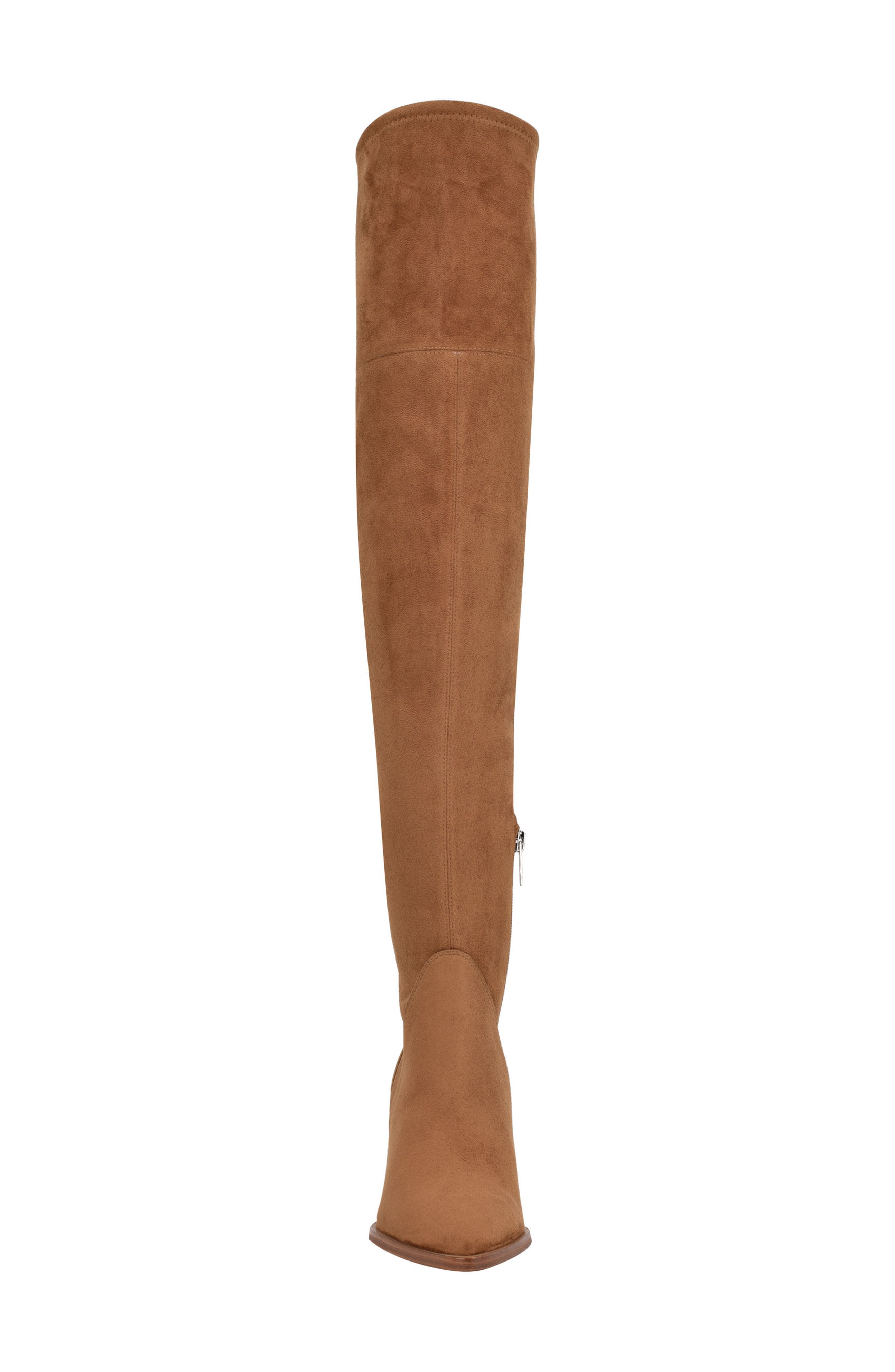 Comara Over the Knee Pointed Toe Boot, Alternate, color, LIGHT COGNAC SUEDE