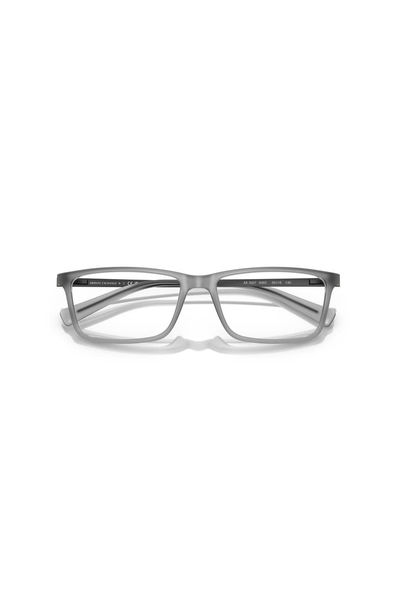 Armani Exchange 55mm Rectangle optical glasses, Alternate, color, Grey
