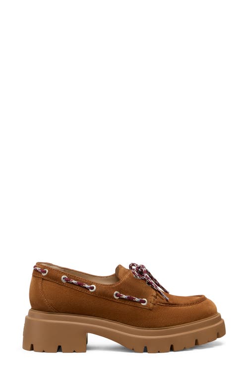 Stuart Weitzman Hudson Boat Shoe In Brown