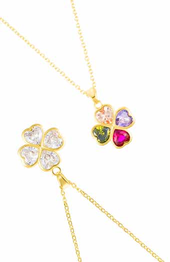 Adornia Set of 2 Clover Pendant Necklaces