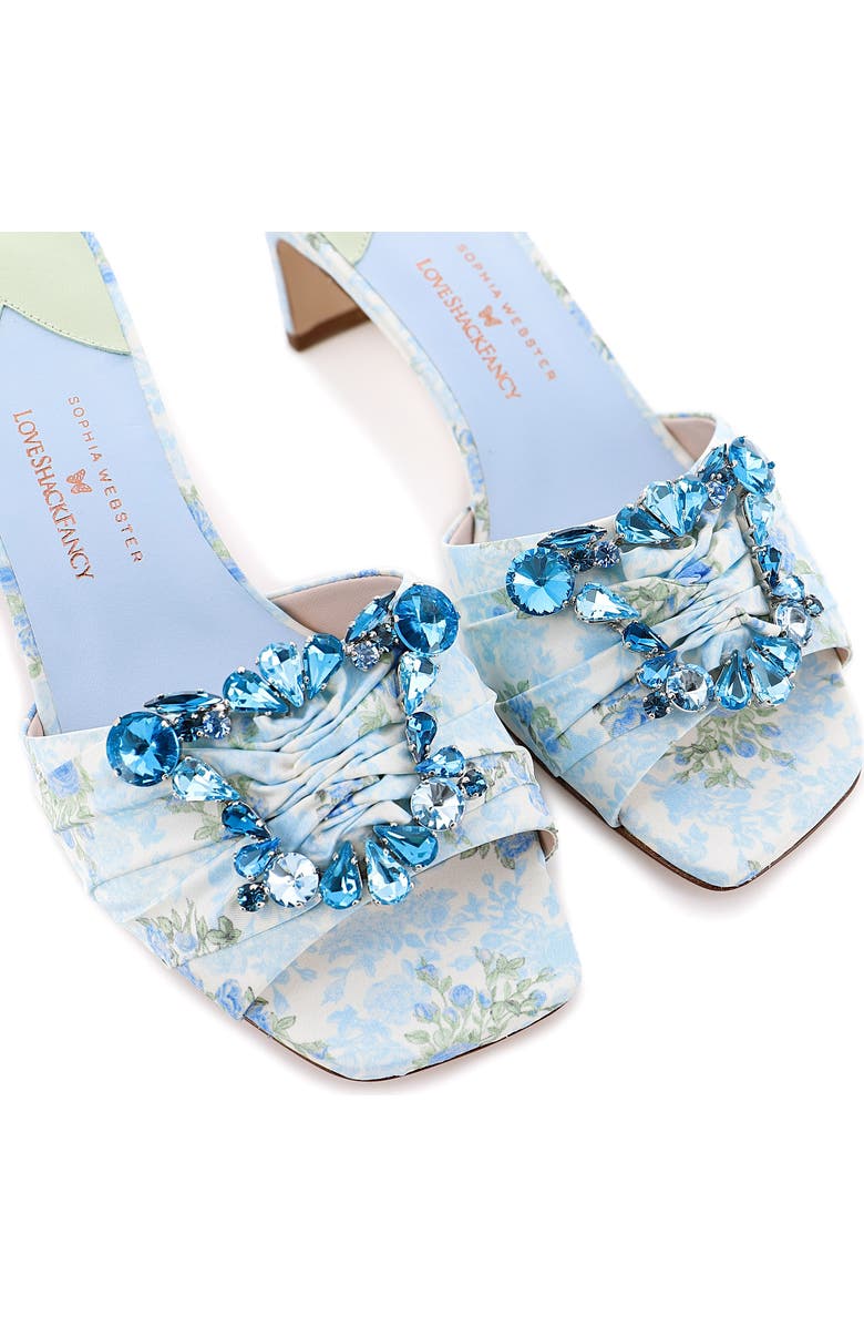 SOPHIA WEBSTER x LoveShackFancy Margaux Crystal Embellished Slide Sandal, Alternate, color,