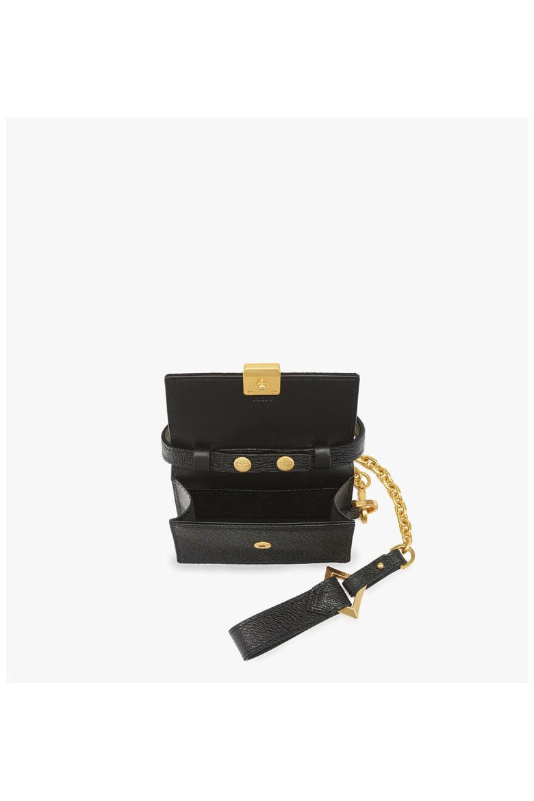 Aren AirPods Pro Charm in Calfskin with Chain Strap, Alternate, color, Black