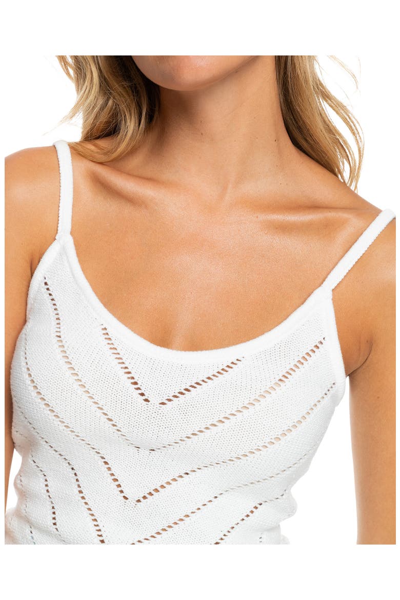 Sunrise Club Pointelle Stitch Tank, Alternate, color, SNOW WHITE