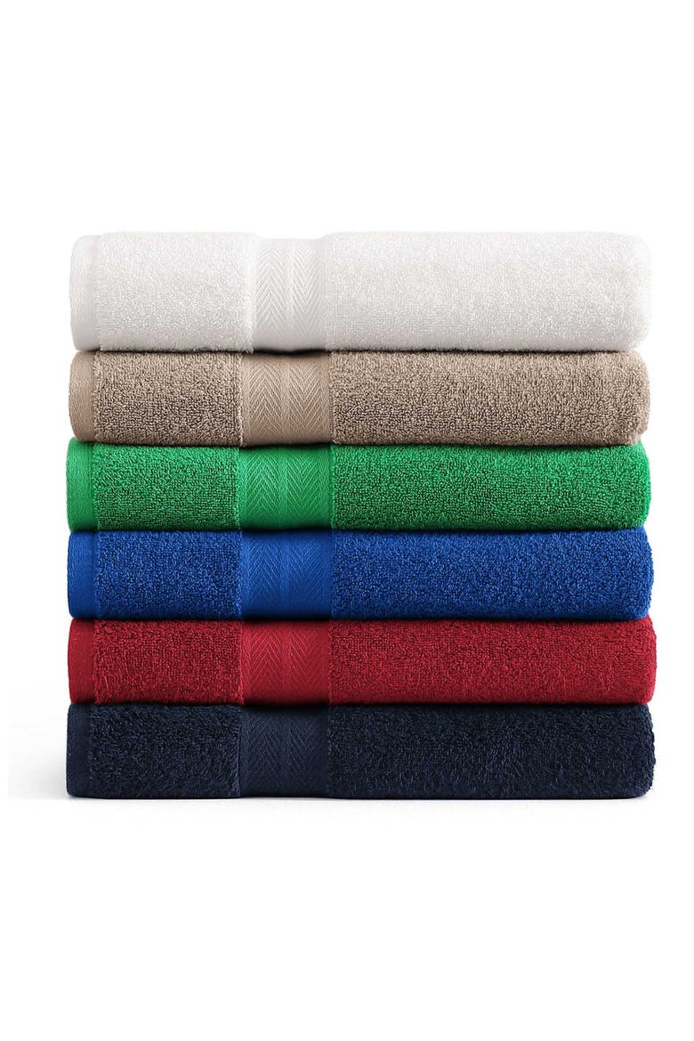 Modern American Terry 6-Piece Towel Set, Main, color, DARK BLUE