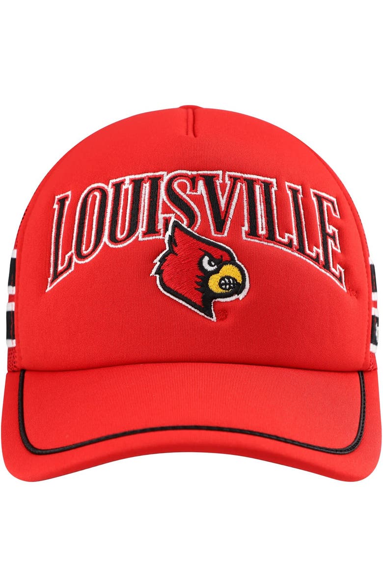 '47 Men's '47 Red Louisville Cardinals Sideband Trucker Adjustable Hat, Alternate, color, Red
