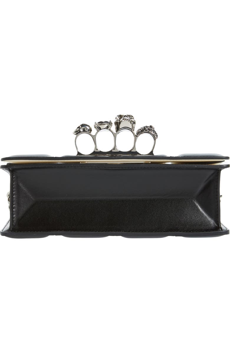 McQueen Slash Cutout Knuckle Colorblock Leather Clutch, Alternate, color,