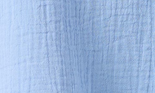 O'neill Krysten Long Sleeve Cotton Gauze Cover-up Tunic Minidress In Blue