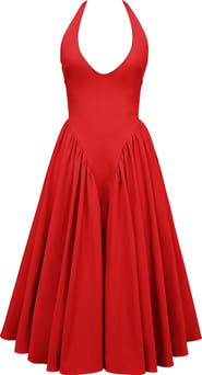 HOUSE OF CB Marilyn Halter Midi Dress