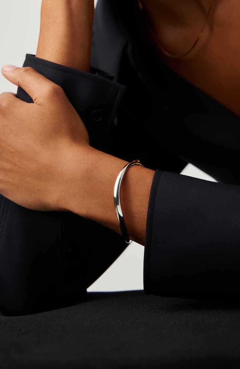 Missoma Savi Signature Mixed Metal Hinged Bangle, Alternate, color, 