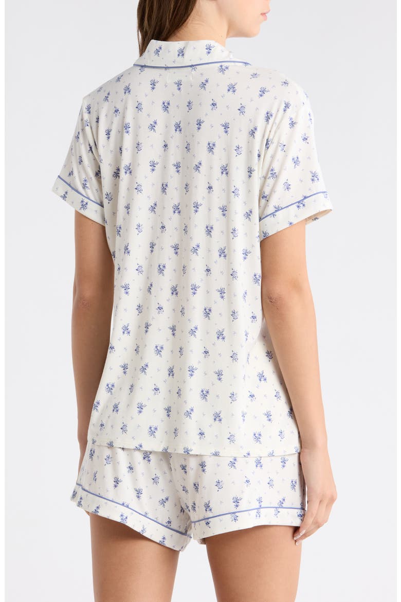 Moonlight Eco Short Pajamas, Alternate, color, IVORY- BLUE TAPESTRY FLORAL