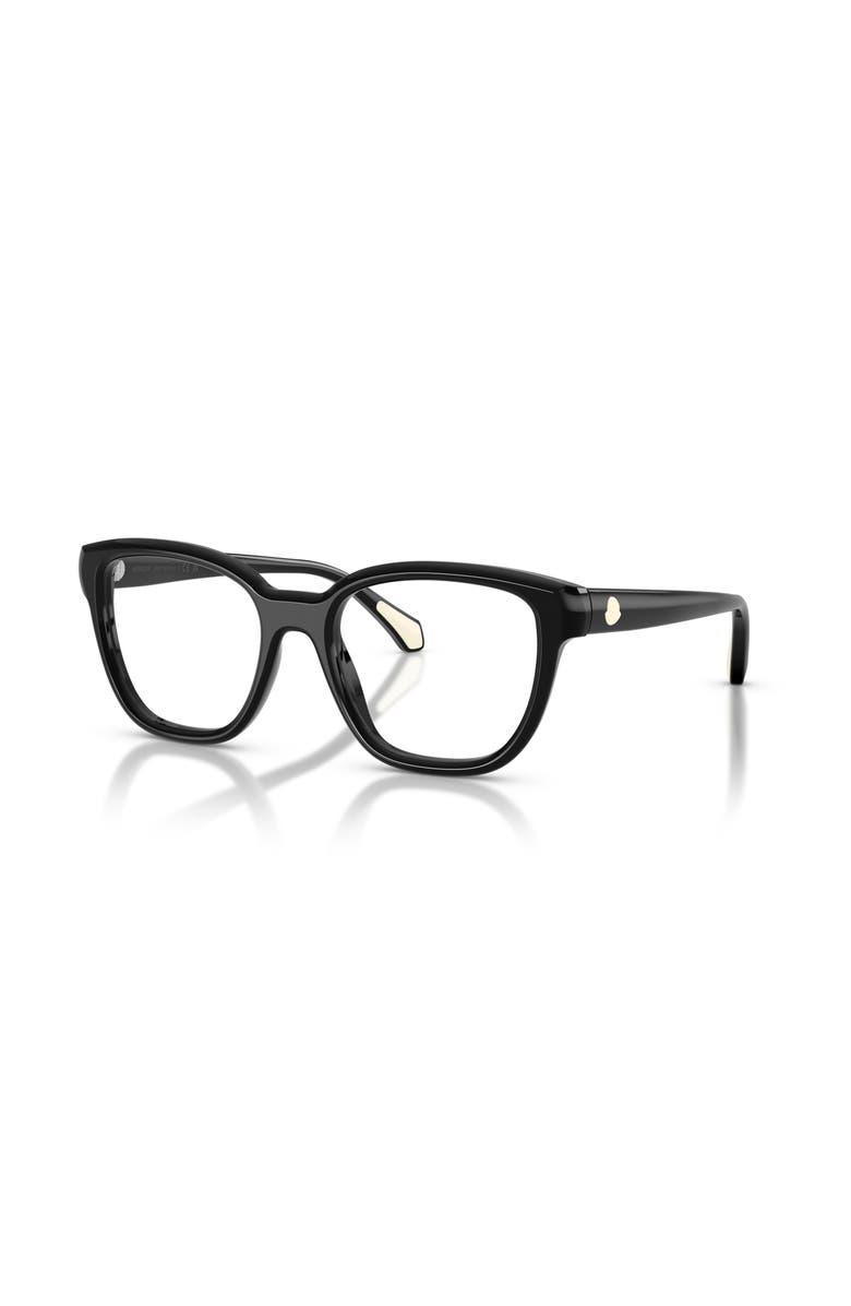 Moncler 51mm Rectangle optical glasses, Main, color, Black