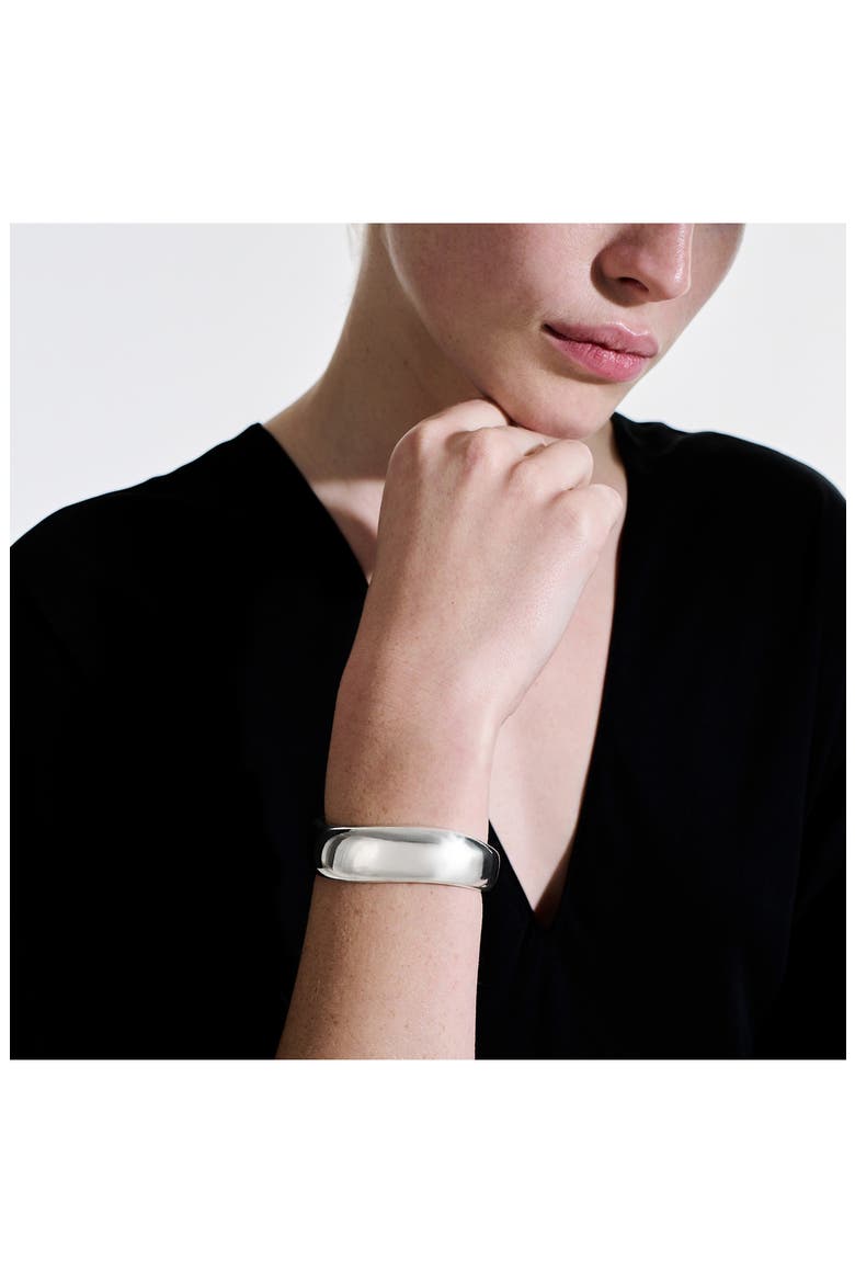 Surf Hinged Cuff Bracelet, Alternate, color, SILVER