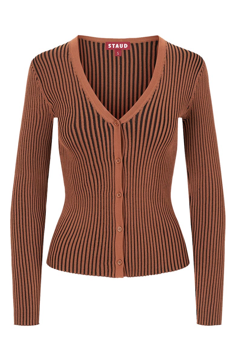STAUD Cargo Ribbed Cardigan, Alternate, color, 